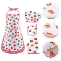 Delantal de cocina para niños, 1 Juego, guante, sombrero, juego de rol - details 2