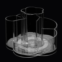 Organizador de maquillaje giratorio 360, soporte de almacenamiento de cosméticos transparente, bandeja con 6 compartimentos, cepillo de maquillaje, brillo de labios, armario de baño - details 2