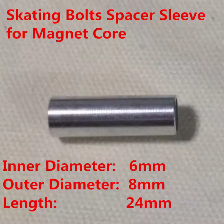 8mm converter to 6mm Skating Bolt Sleeve Spacer Inline Skates 608 bearings ILQ-9 ILQ-11 ABEC-9 ABEC-7 for Kids Skate Patins - 1