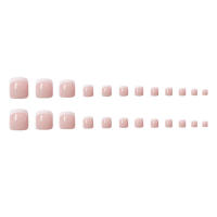 24 uñas postizas removibles de color rosa para mujeres y niñas con gel de gelatina, regalos de verano - details 1