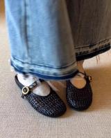 Sandalias Planas Retro Tejidas para Mujer 2025 Cómodas y Ligeras con Hebilla de Metal - details 3