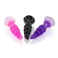 Empaquetado privado SEXY Silicona Ventosa Tapón Masajeador de Próstata Dildo Vibrador Punto G Anal Juguetes Sexuales para Adultos - details 4