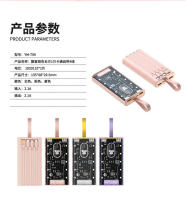 Nuevo Banco de energía portátil transparente con Cable integrado, luz LED, dibujos animados para móvil, gran capacidad, 10000mAh - details 0