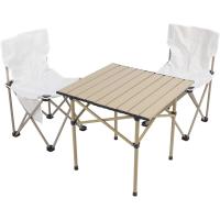 Mesa de campamento, conjunto de equipo, mesa cuadrada de aluminio plegable con rodillo para huevos, para caminar al aire libre y acampar al aire libre. - details 1