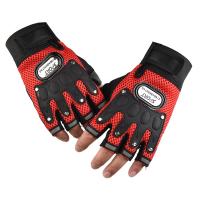 Guantes transpirables antideslizantes de medio dedo para ciclismo, Manoplas sin dedos de cuero PU para bicicleta, senderismo y Fitness - details 0