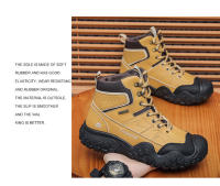 Zapatos de senderismo al aire libre para hombre, botas de montaña de invierno, zapatillas antideslizantes, zapatos de trabajo - details 13