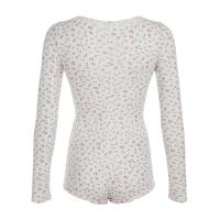 Camisola Floral Miravia Mono Corto de Encaje Primavera/Verano 2024 Pijama Sensual con Mangas Largas para Casa Conjunto de Dormir Sexy Moda Hogar Trendy - details 1