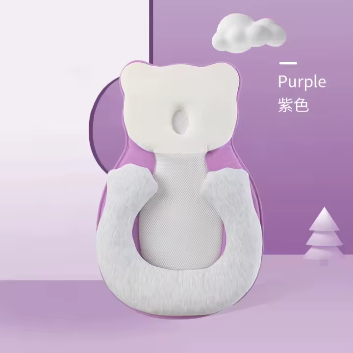 Almohada moldeadora para bebé recién nacido, cojín de posicionamiento para dormir, antivuelco, plano, transpirable, Mattres - 1