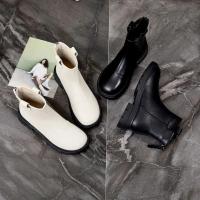 Botines antideslizantes de piel auténtica para mujer, botas cortas de estilo británico, estilo Chelsea, para invierno, 2024 - details 14