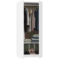 Armario de Dormitorio de Doble Puerta Blanco 180x79x52 cm Mueble Auxiliar Moderno - details 3