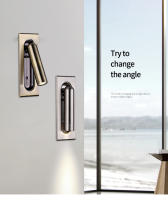 TOMAXIN-Lámpara LED de pared con interruptor integrado, accesorio para habitación de Hotel, estudio, dormitorio, cabecera, lectura, Europeo, Rectangular - details 0