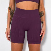 Pantalones cortos de yoga para mujer, leggings de cintura alta sin costuras para correr, entrenar, gimnasio - details 26