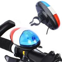 Timbre de Bicicleta con Sirena Electrónica de 4 Tons Luz de Coche Policial con 6 LED para Niños - details 0