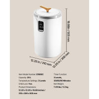 Calentador de Toallas SucceBuy de 20L con Pantalla LED, Manta Térmica y Calentador de Toallas para Baño, Temporizador y Temperatura Ajustables, Bloqueo de Seguridad, Apto para Hogar, SPA, Encimera o Suelo, Blanco - details 10