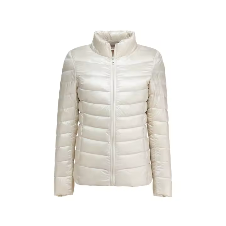 Abrigo de Pato de Tamaño Grande para Mujer Plue 6xl 7XL Ultra Ligero de Plumas Abrigo de Piel con Cierre de Cremallera Para Primavera/Verano Hecho de Nylon y Poliéster - 1