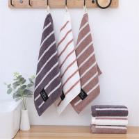 Toallas de Cara Cuadradas de Algodón 100% Absorbentes con Rayas 3 Piezas Suaves Cómodas para Hombres y Mujeres Ideal para Baño y Viajes - details 5