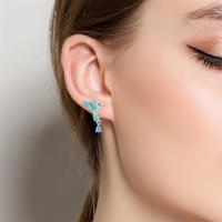 Pendientes de plata de ley 925 para mujer, aretes con forma de libélula y pájaro, joyería fina para boda, novedad - details 14