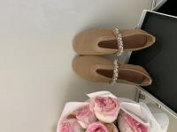 Zapatos individuales de suela plana con viento de noche para las nuevas Xiaoxiangfeng francesas con diamantes de imitación transpirables de suela blanda con Ladyshoes - details 3