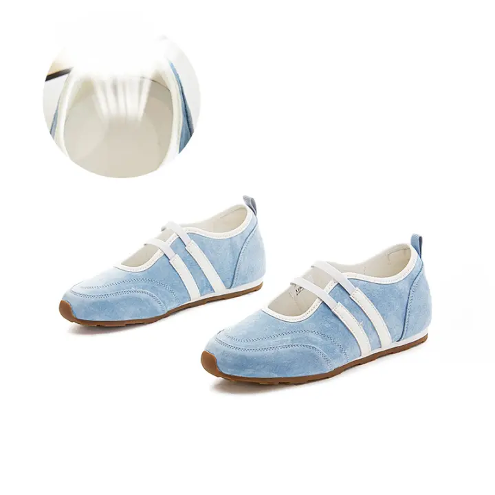 Zapatos Mary Jane de cuero Aumento de altura interior de 2,5 cm Zapatos de entrenamiento alemanes de fondo plano Versátiles de boca baja para mujeres - 1