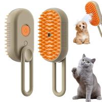 Cepillo de masaje con pulverizador para perros y gatos, cepillo de vapor con un botón, plegable, giratorio, flotante, para depilación - details 3