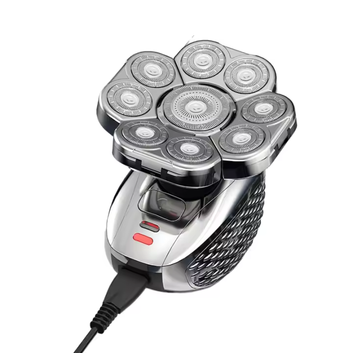 Nuevo juego de máquina de afeitar multifuncional con cabeza de 9 cuchillos para todo el cuerpo, corte de pelo para hombres, cabeza calva - 1