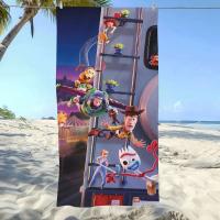 Toalla de playa grande deportiva de secado rápido con dibujos animados T-Toy S-Story, regalo de piscina suave y fresco para viajes, gimnasio, ducha, Camping - details 5