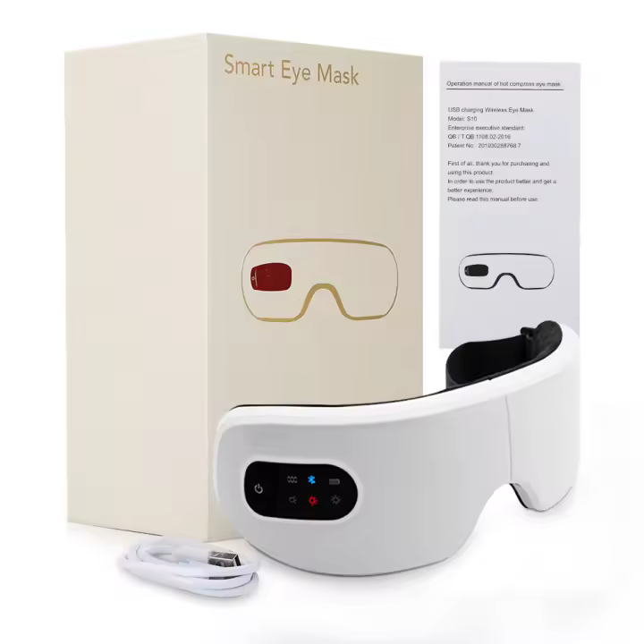 Masajeador de Ojos Inteligente con Calentamiento y Vibración para Cuidado de los Ojos Lentes de Masaje de Ojos Pouch de Fatiga y Arrugas Bluetooth - 1