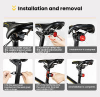 Luz trasera de freno inteligente para bicicleta, resistente al agua IP66, 6 modos de luz, lámpara trasera de alto brillo para poste de asiento/sillín/bolsa - details 10