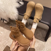 Nuevas botas planas casuales retro con hebilla de cinturón - details 13