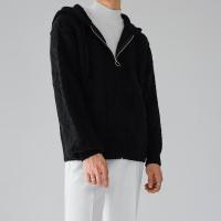Primavera otoño suéteres con capucha para hombres cárdigans de moda prendas de punto Tops masculinos - details 5