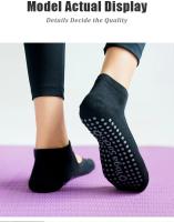 Calcetines de Yoga con espalda descubierta para mujer, medias deportivas antideslizantes de silicona para interior de baile, Ballet, Fitness, entrenamiento de algodón, Pilates, gran oferta, 3 pares - details 11
