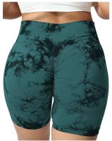 Nuevos pantalones cortos de yoga teñidos anudados, monos de mujer, monos deportivos de punto sin costuras para correr al aire libre, pantalones elásticos de cintura alta con - details 3
