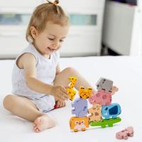 Bloques de construcción de madera para niños, juguetes de animales apilables, regalos para niños y niñas, 2, 3 y 4 años - details 1