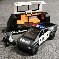 Camión Cybertruck de Policía a Escala 1:32 Modelo de Coche de Juguete de Aleación con Sonido y Luz - details 2