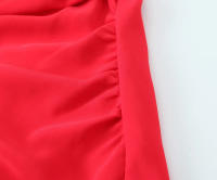 TRAFZA-vestido Midi ajustado con pliegues y cremallera para mujer, prenda sin mangas, Espalda descubierta, Tirantes ajustables, color liso, para fiesta de noche - details 4