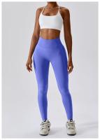 Pantalones de Yoga sin costuras para mujer, mallas Push Up de cintura alta, ajustados, de secado rápido, elásticos, para entrenamiento - details 1