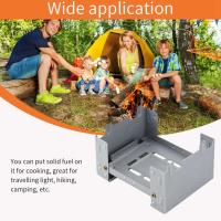 Quemador de estufa de bolsillo portátil plegable para acampar al aire libre con combustible de Alcohol sólido de 95x75mm - details 4