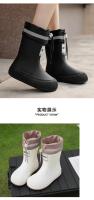 Botas de Lluvia Suaves y Ligeras para Mujeres Zapatos Impermeables con Suela Gruesa para Pesca al Aire Libre - details 9