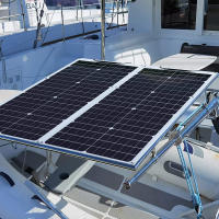 XINPUGUANG 50Watt 12Volt  Panel Solar Flexible Kit para Off Grid Home RV, Barco y superficies irregulares:1pcs 50W Mono Panel Solar + 10A 12V Cargador Controlador + Cable Solar + Cable de pinza cocodrilo - details 4
