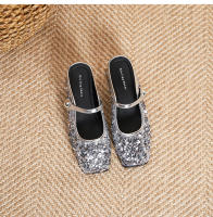 Zapatos Mary Jane de tacón medio con correa de una palabra de plata francesa - details 21