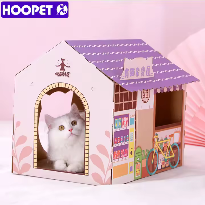 HOOPET-rascador de cartón para gatos, rascador para gatos, tablero para rascar - 1