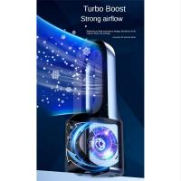 Ventilador eléctrico Turbo sin aspas para escritorio doméstico, miniventilador de refrigeración de aire portátil silencioso recargable por USB, viento de 6 velocidades, 2000MAh A - details 6