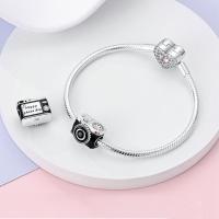Pulsera de plata de dos tonos con colgante triple celestial de cuentas en forma de corazón para la fabricación de joyas - details 19