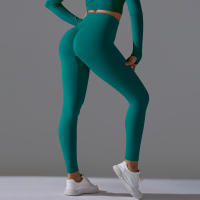 Hamidou-Pantalones deportivos de Yoga para mujer, mallas de cintura alta y caderas ajustadas, glúteos de melocotón, pantalones de Yoga desnudos de cintura alta - details 34