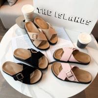 2025 Sandalias de verano para mujer, suela gruesa, plataforma cruzada, chanclas de playa retro, correa única, zapatos casuales - details 42