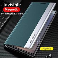Funda de cuero de lujo con tapa para Samsung Galaxy S25 S24 S23 S22 S21 S20 Ultra Plus S23 S21 S24 FE Note 20 Ultra 10 Plus - details 0