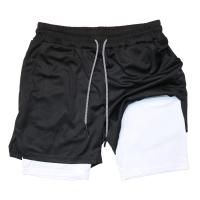 Pantalones Cortos de Fitness de Doble Capa para Hombres Secado Rápido Entrenamiento de Gimnasio - details 7