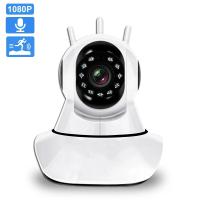 Cámara Ip de vigilancia con Wifi, dispositivo de protección de seguridad con 3 antenas, rotación de 360 °, infrarrojo, 1080p - details 3