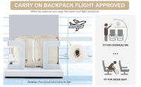 Mochila viaje cabina avion,easyjet 45x36x20 Portatil Impermeable con Compartimento para Zapatos y  USB para Viajes y Escapadas - details 5