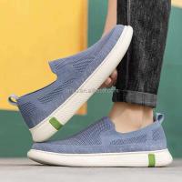 Nuevas zapatillas informales de alta calidad, deportivas elásticas de punto ligeras y cómodas para hombre, planas jóvenes y a la moda - details 4